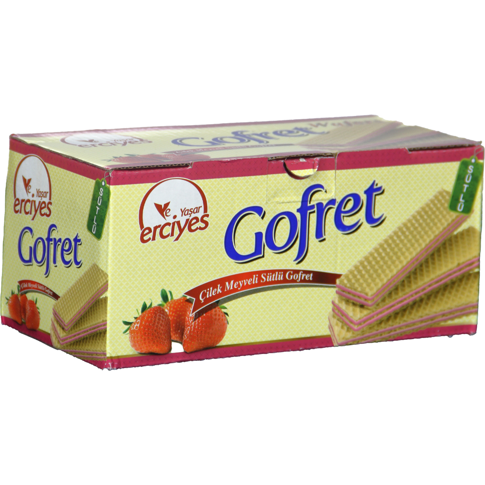 Çilek Meyveli Sütlü Gofret 480gr
